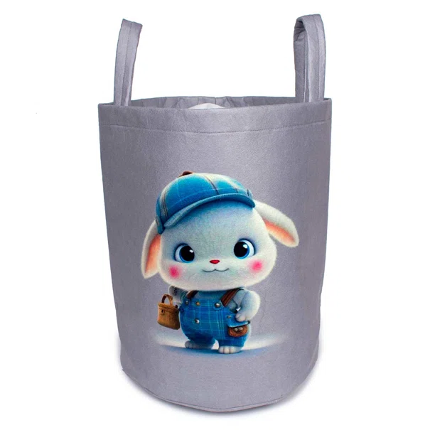 Καλάθι Αποθήκευσης (Φ50x45) Dimcol Cap Bunny 38 Γκρι