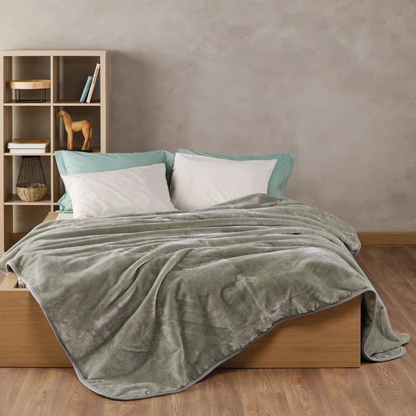Κουβέρτα Βελουτέ Ημίδιπλη (180x220) Kentia Loft Notte 2310 Green
