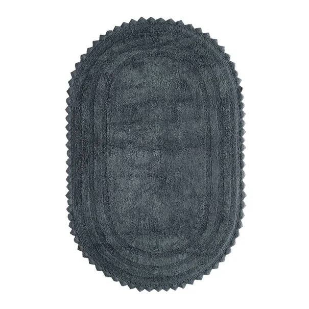 Πατάκι Μπάνιου Οβάλ (50x80) Kentia Loft Mack 24 Dark Grey