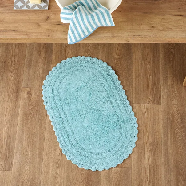 Πατάκι Μπάνιου Οβάλ (70x110) Kentia Loft Mack 19 Ciel