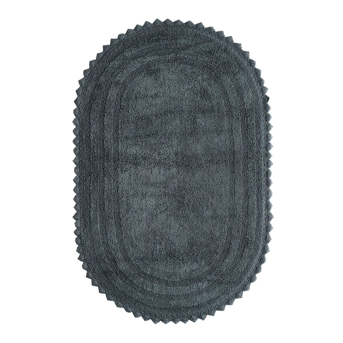 Πατάκι Μπάνιου Οβάλ (70X110) Kentia Loft Mack 24 Dark Grey Μπάνιο Πατάκια Spitishop