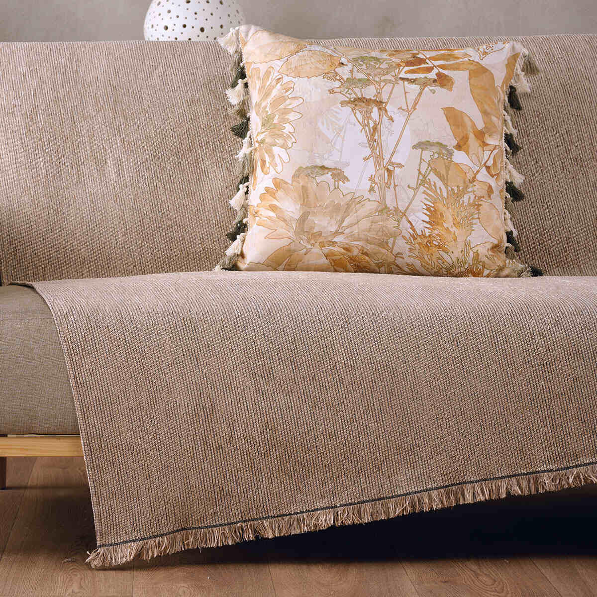 Ριχτάρι Πολυθρόνας (170X180) Kentia Stylish Tura 18 Pudra Λευκά Είδη Σαλονιού Ριχτάρια Καναπέ Spitishop