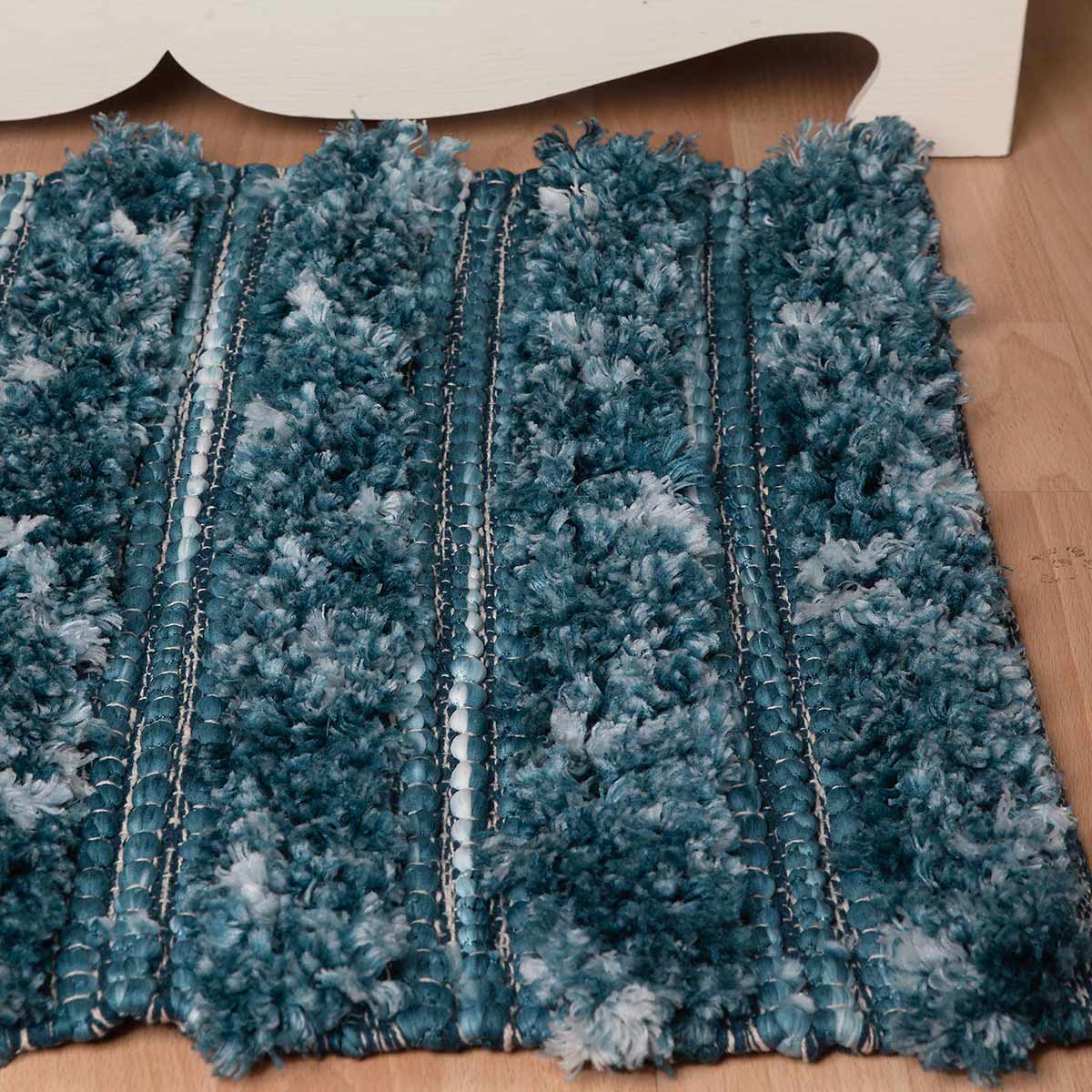 Πατάκι Μπάνιου (70X140) Silk Fashion 17092 Petrol Μπάνιο Πατάκια Παραλληλόγραμμα Spitishop