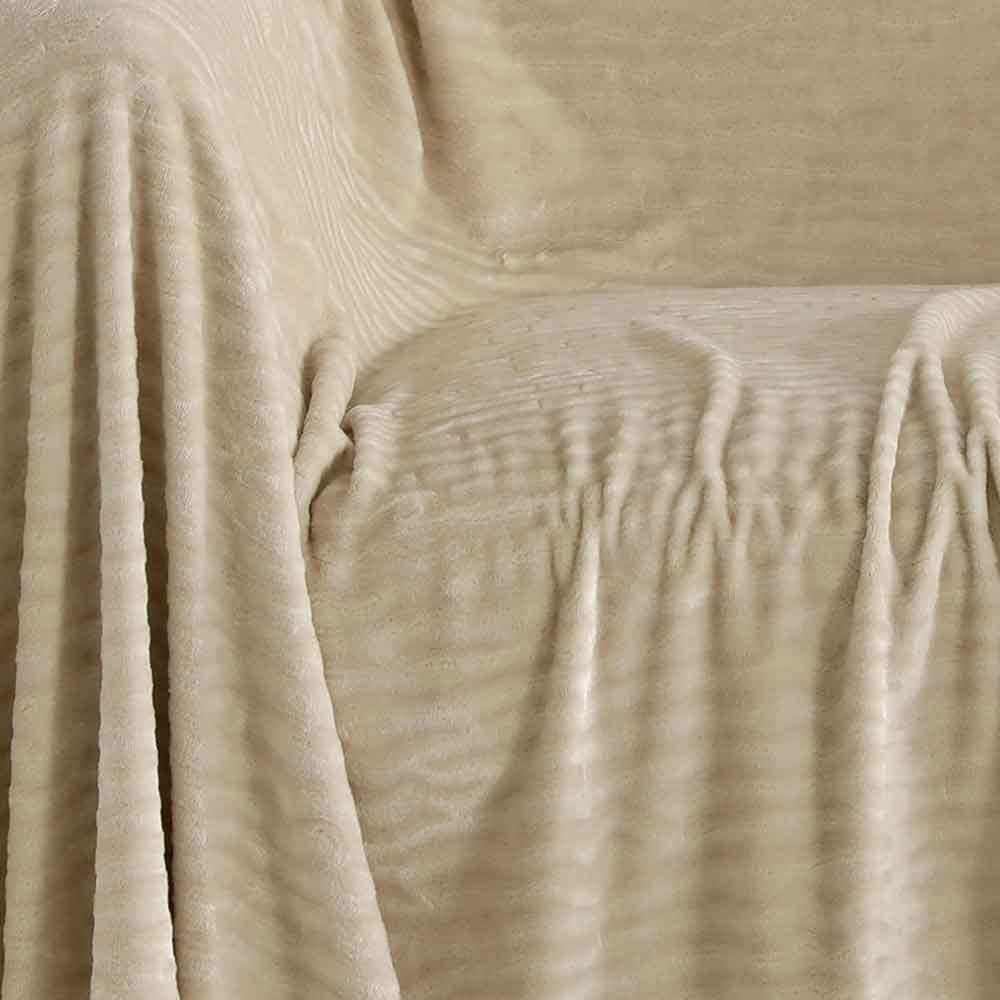 Ριχτάρι Καναπέ Διθέσιου Fleece (170X250) Melinen Enzo Beige Outlet Λευκά Είδη Σαλονιού Ριχτάρια Spitishop