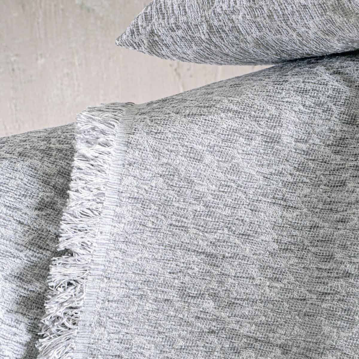Ριχτάρι Καναπέ Διθέσιου (180X240) Rythmos Stefan Grey Λευκά Είδη Σαλονιού Ριχτάρια Χειμερινά Spitishop