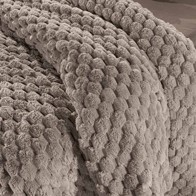 Κουβέρτα Γούνινη King Size (240X260) Guy Laroche Elixir Taupe Λευκά Είδη Κρεβατοκάμαρας Κουβέρτες Γούνινες Μάλλινες Spitishop