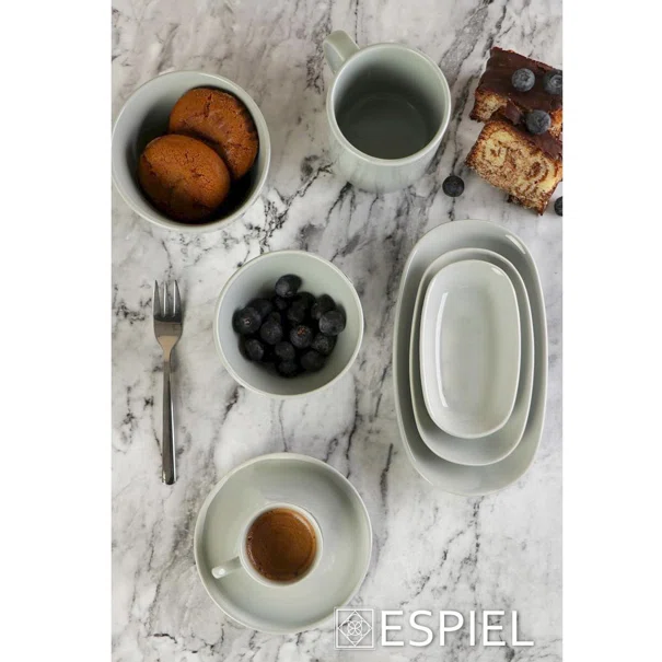 Πιατέλα Σερβιρίσματος Οβάλ (15x8.5) Espiel Essentials L.Grey OWA112K6