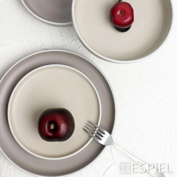 Πιάτο Φαγητού Βαθύ (Φ20.3) Espiel Mood Grey ATA123K6
