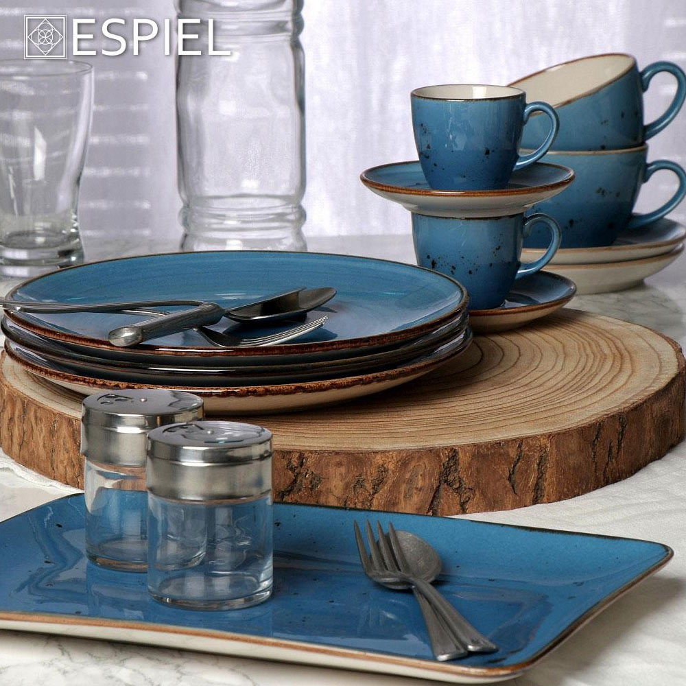 Πιατέλα Σερβιρίσματος Ορθογώνια (30 5X21) Espiel Terra Blue Tlf108K6 Είδη Πιατέλες Spitishop