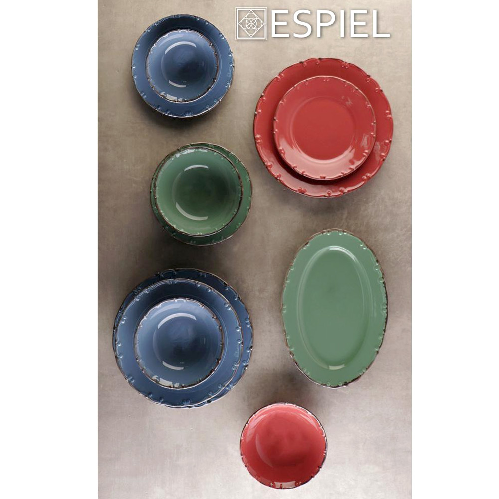 Πιατέλα Σερβιρίσματος Οβάλ (30X20) Espiel Liana Green Tlu160K6 Outlet Κουζίνα Είδη Spitishop