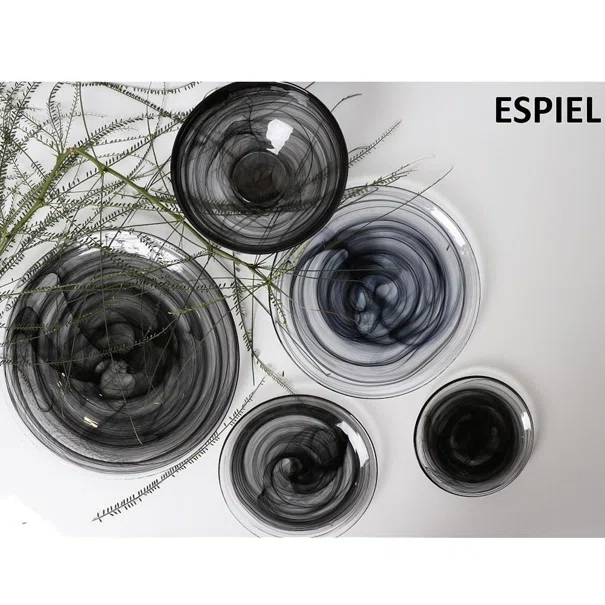Πιατέλα Σερβιρίσματος Οβάλ (27x14) Espiel Atlas Alabaster Black HOR1023K6
