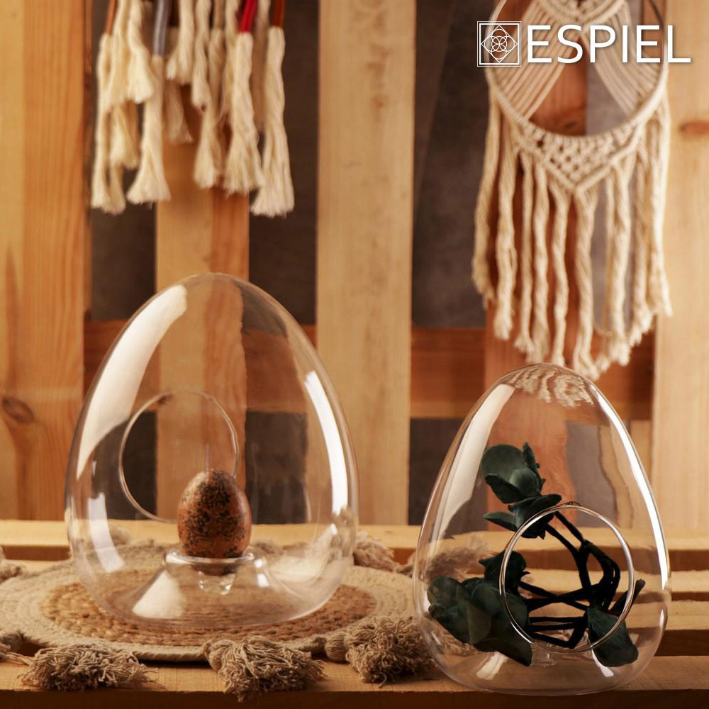 Διακοσμητική Γυάλα Αυγό (Φ17X20) Espiel Ort267 Άμεσα Διαθέσιμα Διακοσμητικά Spitishop