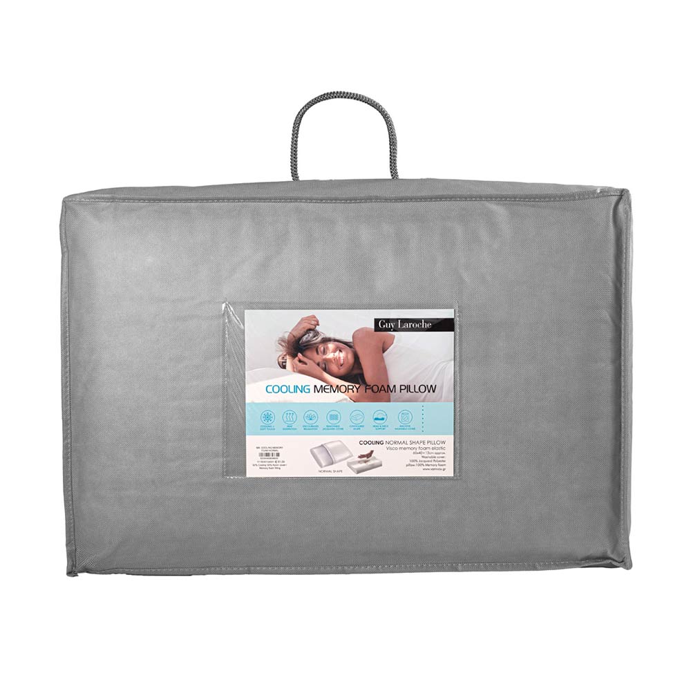 Μαξιλάρι Ύπνου Ανατομικό Μέτριο (40X60) Guy Laroche Cooling Normal Memory Foam Λευκά Είδη Κρεβατοκάμαρας Μαξιλάρια Ανατομικά Spitishop