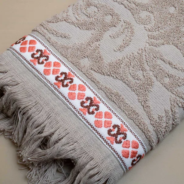 Πετσέτα Σώματος (70x140) White Fabric Hatcher Beige 500gsm