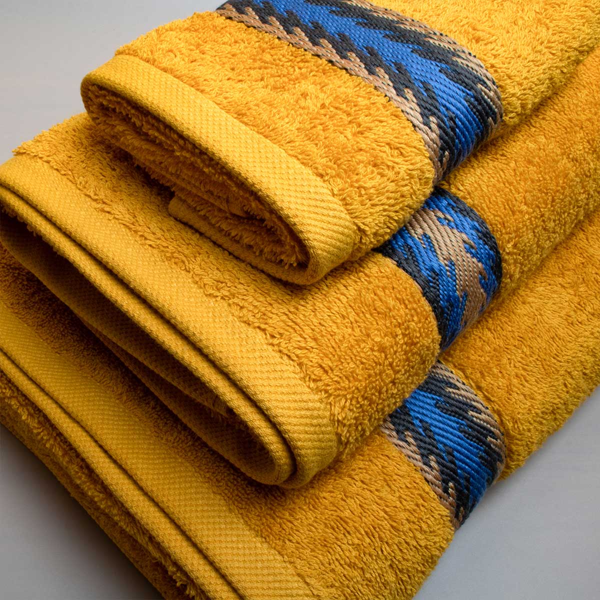 Πετσέτα Προσώπου (50X100) White Fabric Aimi Yellow 550Gsm Λευκά Είδη Μπάνιου Πετσέτες Spitishop