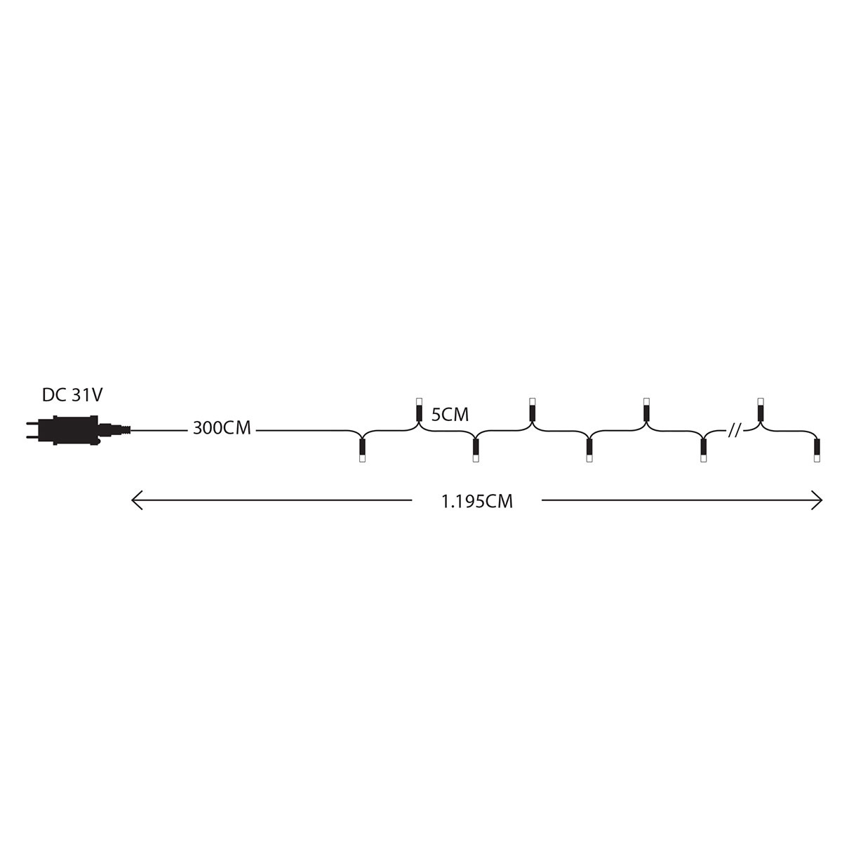 Χριστουγεννιάτικα Λαμπάκια 180 Led σε Σειρά 11 9Μ Θερμό Λευκό με 8 Προγράμματα Eurolamp 600-13221 Φωτιστικά Εξωτερικού Χώρου - Κήπου Spitishop