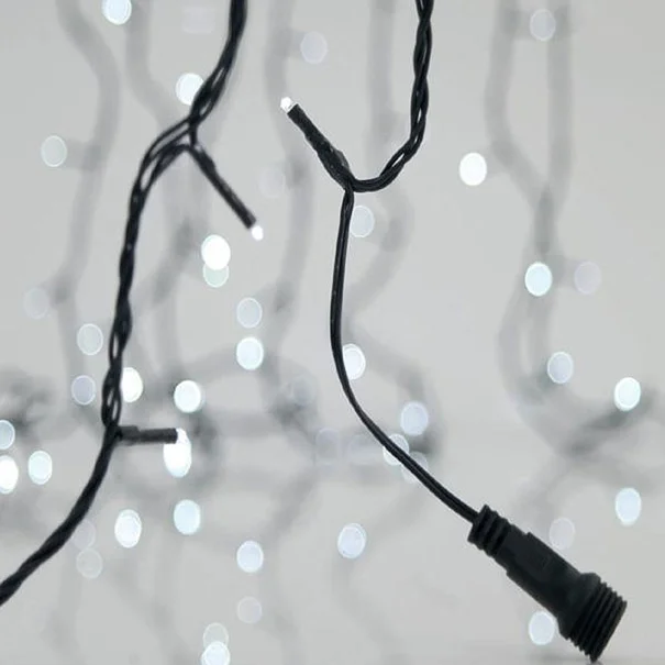 Χριστουγεννιάτικα Λαμπάκια 300 Led Σε Σειρά 18.1μ Σταθερά Ψυχρό Λευκό Επεκτεινόμενο Eurolamp 600-15400