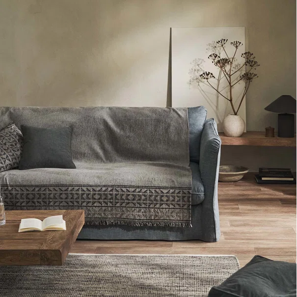 Ριχτάρι Καναπέ Διθέσιου (180x250) Gofis Home Indira Ash Beige/Black 258/13