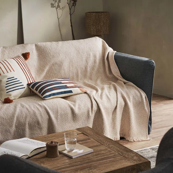 Ριχτάρι Καναπέ Διθέσιου (180x250) Gofis Home Quina Beige/Brick 238/03