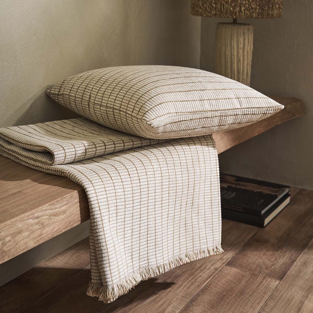 Ριχτάρι Καναπέ Τετραθέσιου (180X350) Gofis Home Thyra Grain Beige 273 04 Λευκά Είδη Σαλονιού Ριχτάρια Χειμερινά Spitishop