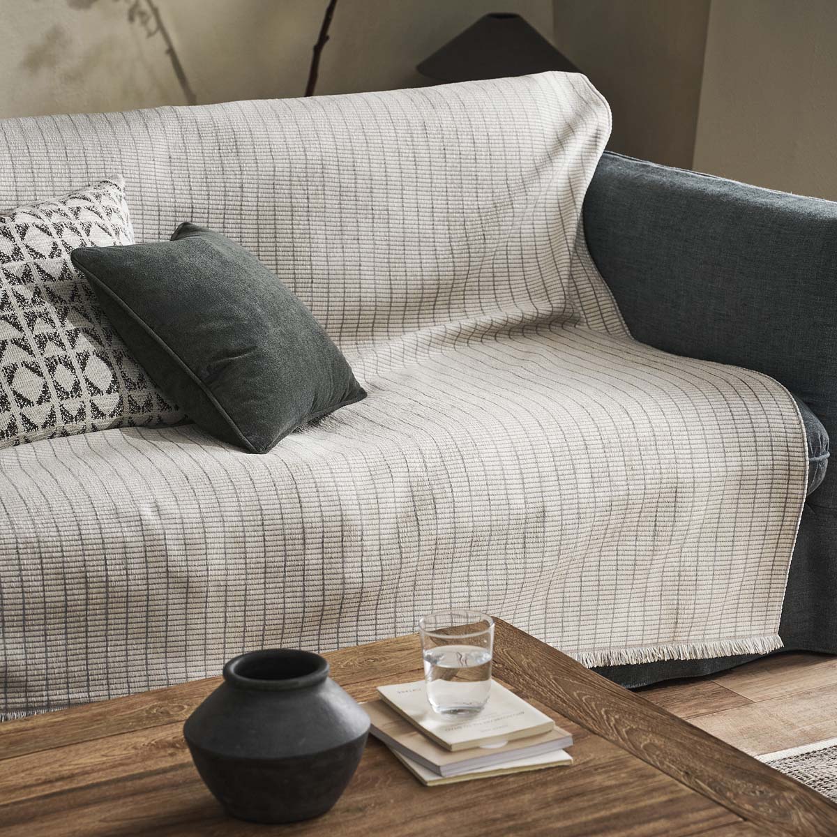 Ριχτάρι Καναπέ Τριθέσιου (180x310) Gofis Home Thyra Beige/Grey 273/05