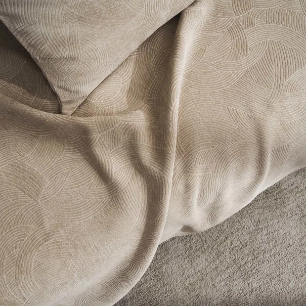 Ριχτάρι Πολυθρόνας Βελουτέ (180x180) Gofis Home Nimbus Warm Beige 447/39