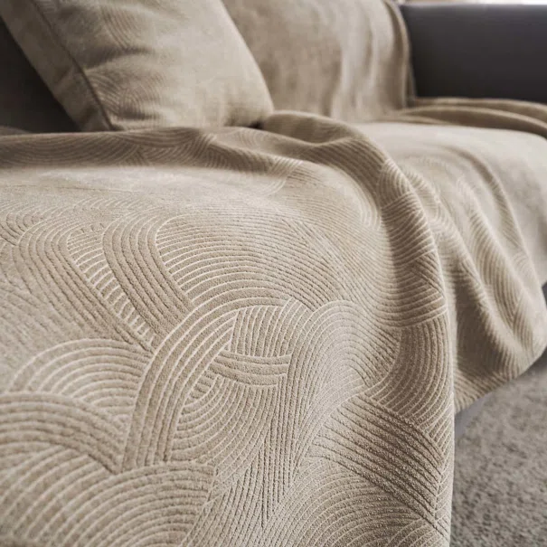 Ριχτάρι Πολυθρόνας Βελουτέ (180x180) Gofis Home Nimbus Warm Beige 447/39