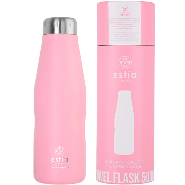 Μπουκάλι Θερμός 500ml Estia Save The Aegean Blossom Rose 01-7812