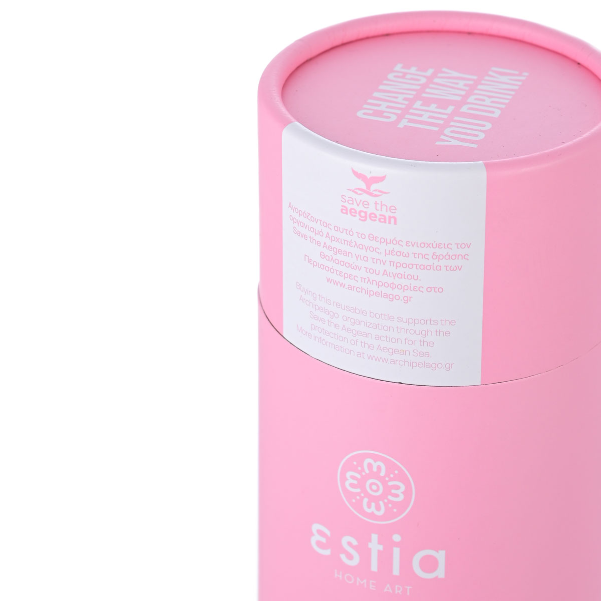 Μπουκάλι Θερμός 500Ml Estia Save The Aegean Blossom Rose 01-7812 Οργάνωση & Αποθήκευση Εstia Spitishop