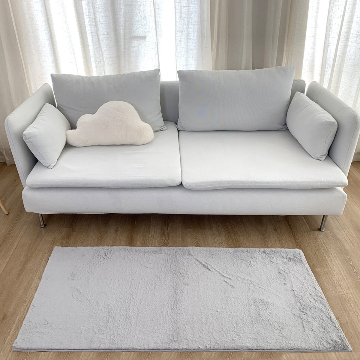 Χαλί Γούνινο (160X230) Anna Riska Felicity Silver Grey Χαλιά Σαλονιού Χειμερινά Γούνινα Spitishop
