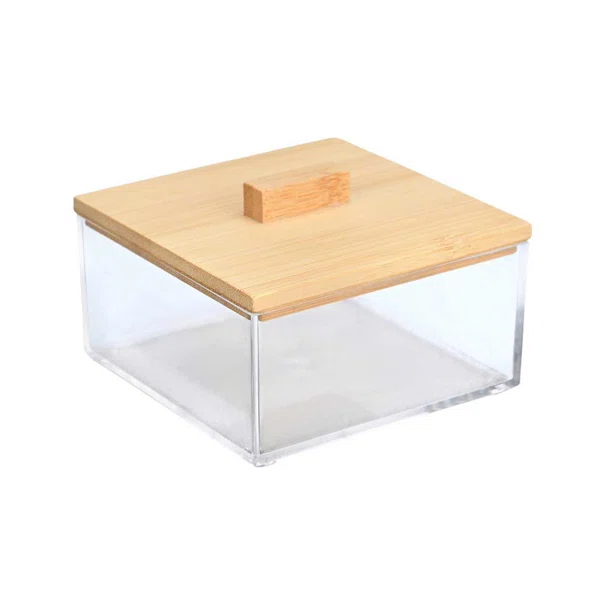Κουτί Αποθήκευσης (9x9x6) Homely Bamboo Essentials 02-17675