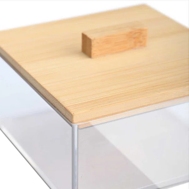 Κουτί Αποθήκευσης (9x9x6) Homely Bamboo Essentials 02-17675