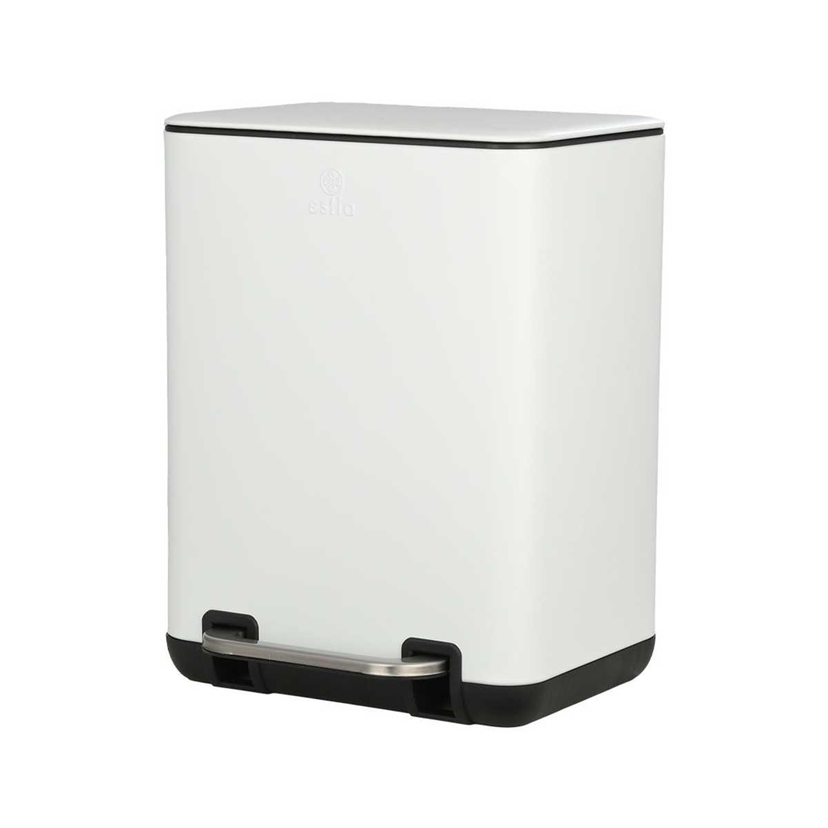 Κάδος Απορριμμάτων Μπάνιου (24.1x21.3x31.6) Estia 6lt Cubic Λευκό 02-20958