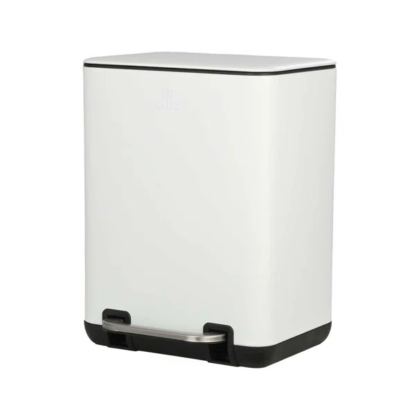 Κάδος Απορριμμάτων Μπάνιου (24.1x21.3x31.6) Estia 6lt Cubic Λευκό 02-20958