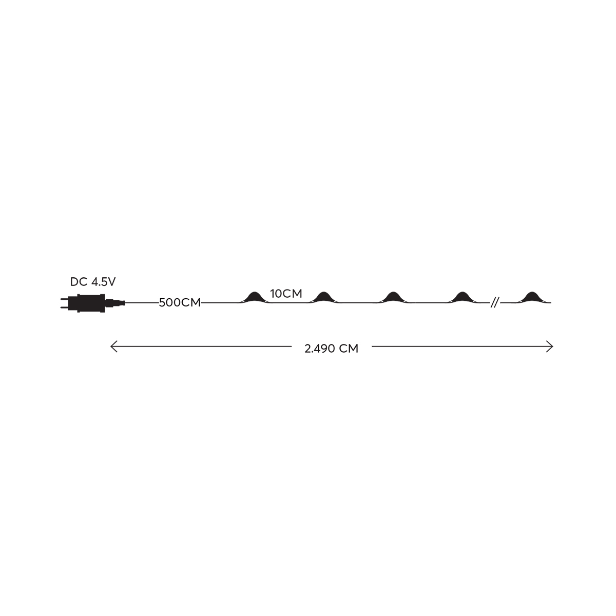 Διακοσμητική Γιρλάντα με 200 Mini Led Φωτάκια Eurolamp 600-07381 Χριστουγεννιάτικα Λαμπάκια Δέντρου Spitishop