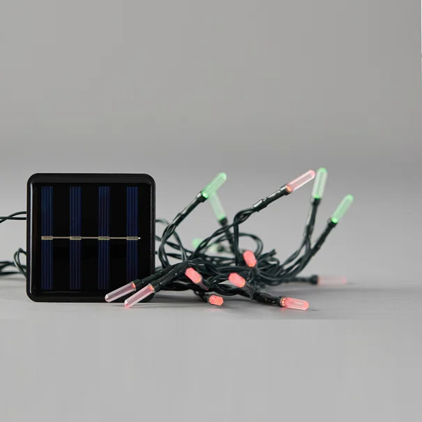 Χριστουγεννιάτικα Λαμπάκια 80 Led Σε Σειρά 8.9μ Πολύχρωμα Ηλιακά Με Πρόγραμμα Eurolamp 600-04114