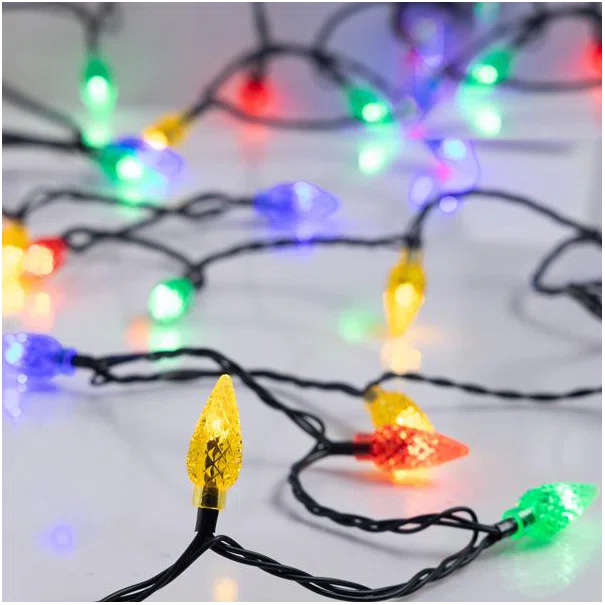 Χριστουγεννιάτικα Λαμπάκια 100 Led Σε Σειρά 12.9μ Πολύχρωμα Σταθερά Eurolamp 600-03921