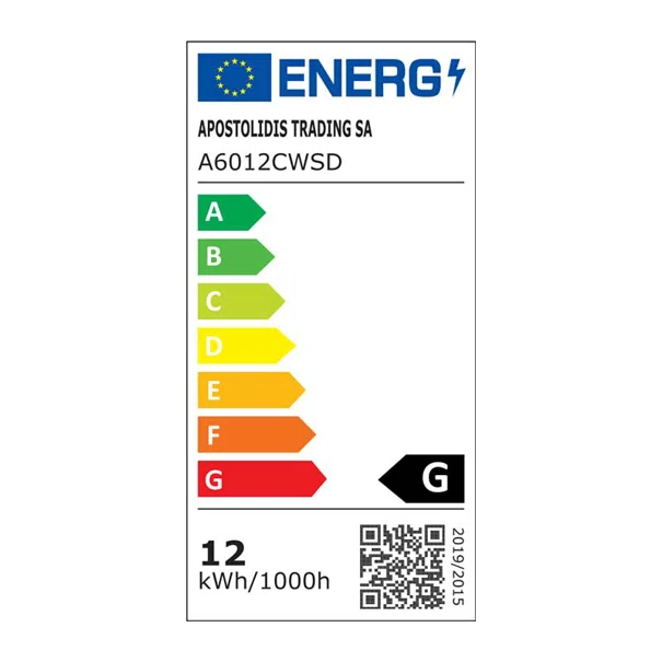 Λάμπα LED Diolamp Step Dimmable E27/12W/6000K/970Lm A6012CWSD