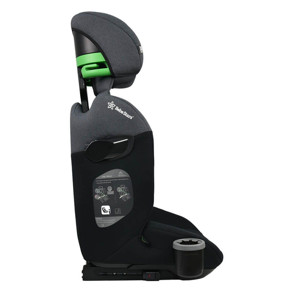 Κάθισμα Αυτοκινήτου Isofix (100-150Εκ Ύψος) Bebe Stars Spirit I-Size Steel Grey 945-186 Βρεφικά Καθίσματα Spitishop