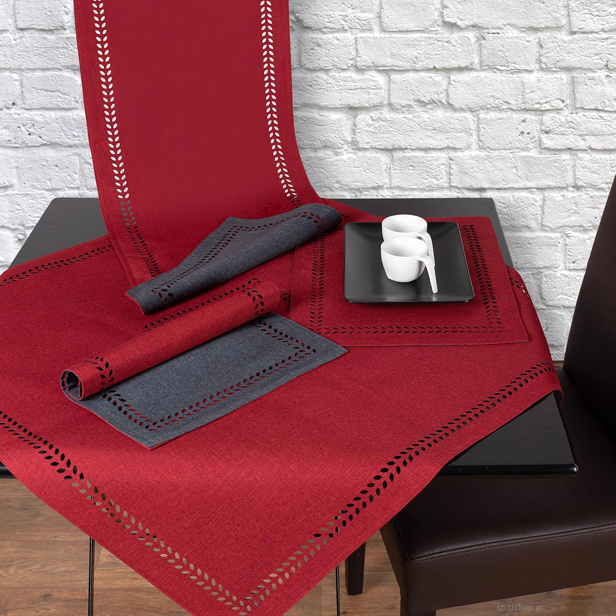 Καρέ 2 Όψεων Silk Fashion BG18 Red/Anthracite