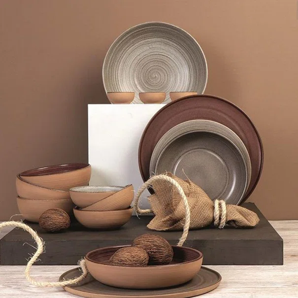 Πιάτο Φαγητού Βαθύ (Φ20.7) Espiel Calabria Beige REP110K4