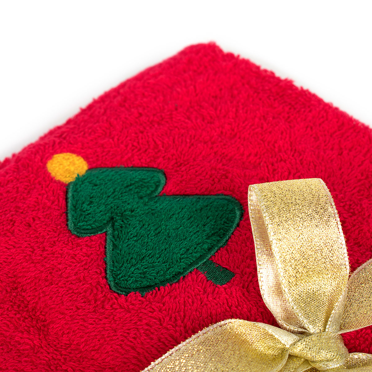 Χριστουγεννιάτικες Πετσέτες (Σετ 2Τμχ) Dimcol Christmas Tree Red Χριστουγεννιάτικα Είδη Μπάνιου Spitishop