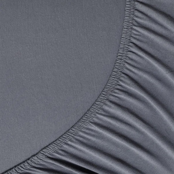 Σεντόνι Μακό Μονό Με Λάστιχο (100x200+40) La Luna Charcoal Grey