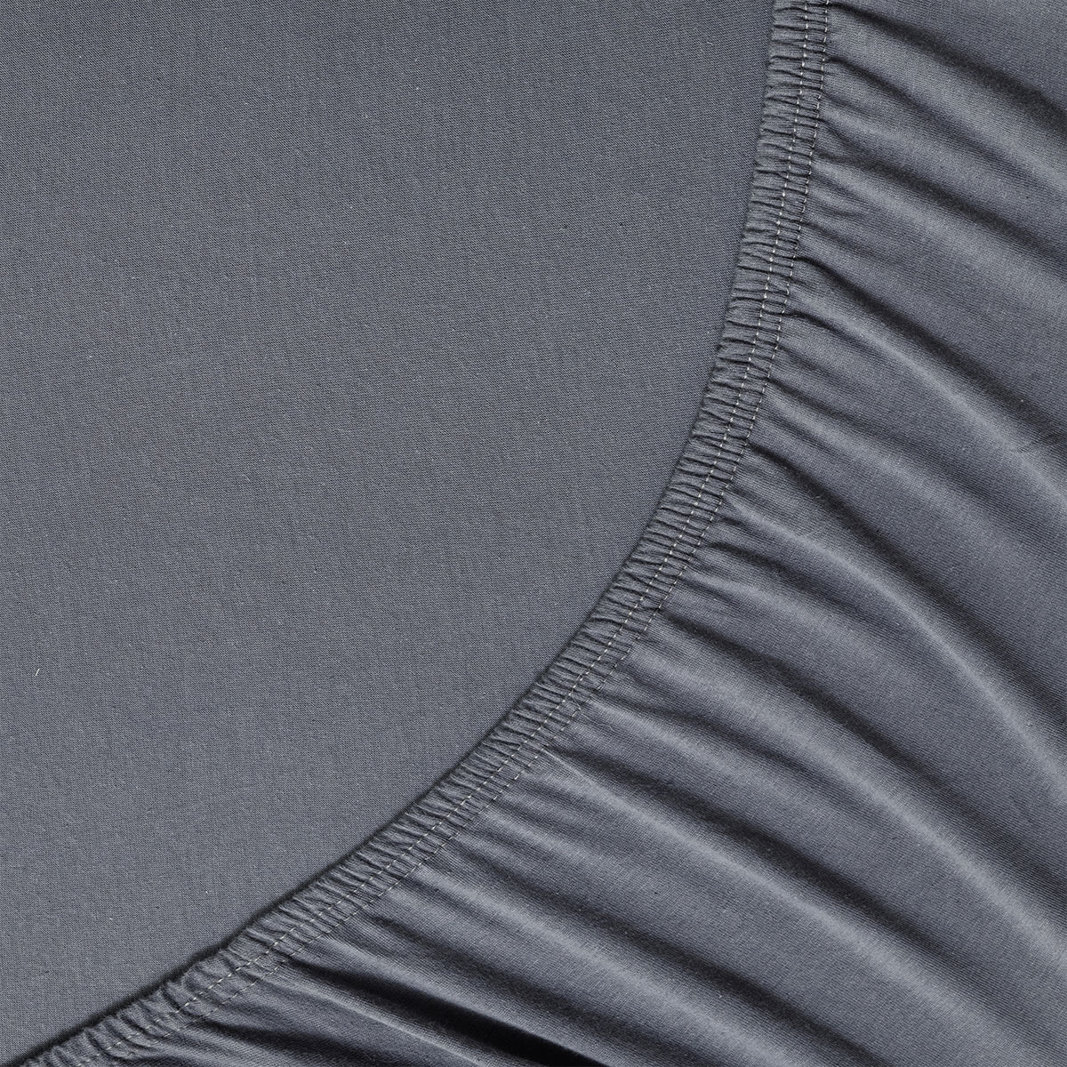 Σεντόνι Μακό King Size με Λάστιχο (180X200+40) La Luna Charcoal Grey Λευκά Είδη Κρεβατοκάμαρας Σεντόνια Βαμβακερά Spitishop