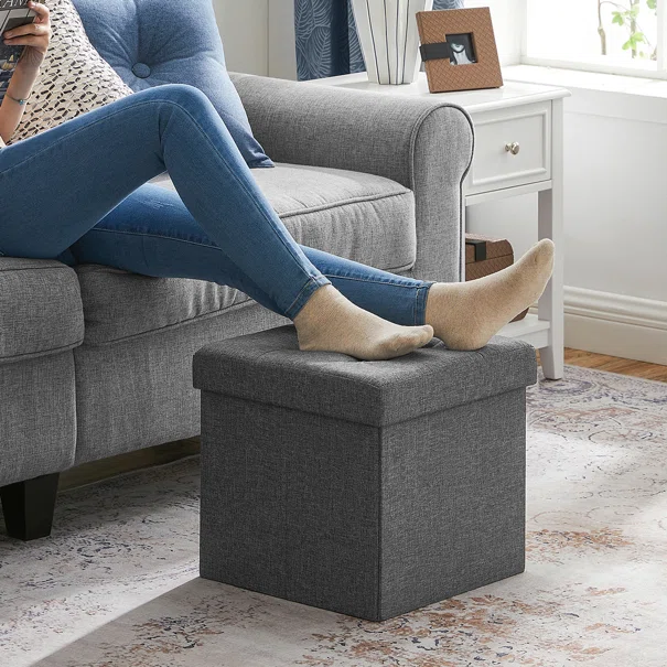 Σκαμπό Με Αποθηκευτικό Χώρο (38x38x38) Songmics LSF27Z