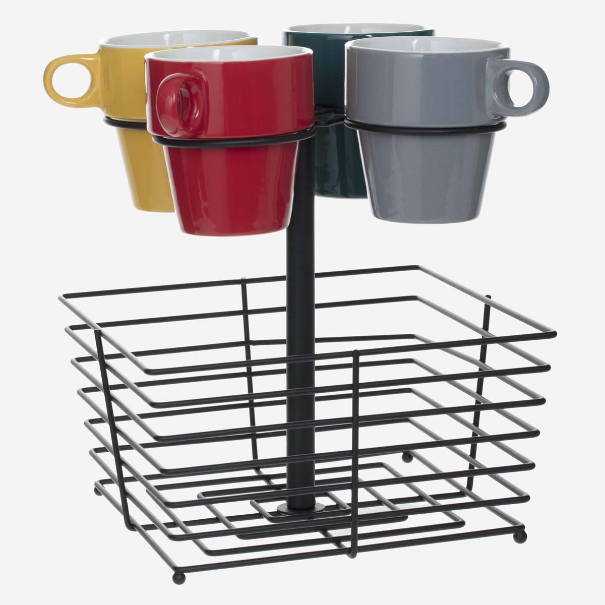 Κούπες 260ml Με Καλάθι (Σετ 4τμχ) S-D Rack 166353