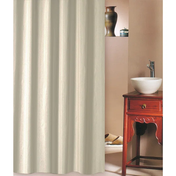 Κουρτίνα Μπάνιου (240x180) Με Κρίκους San Lorentzo Solid Beige