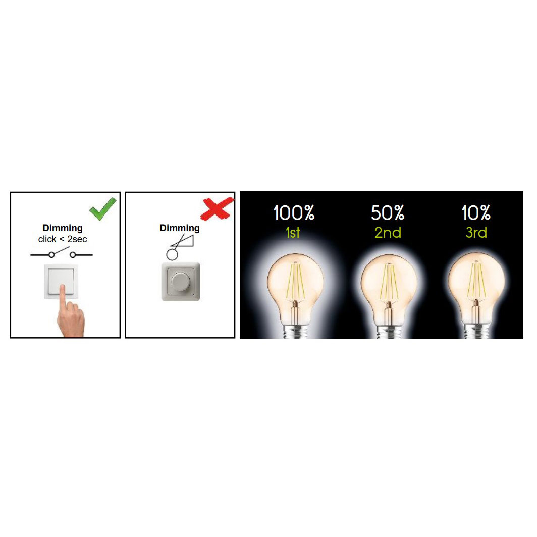 Λάμπα LED Diolamp Step Dimmable E14/5W/2700K/440Lm DECO5WWSD