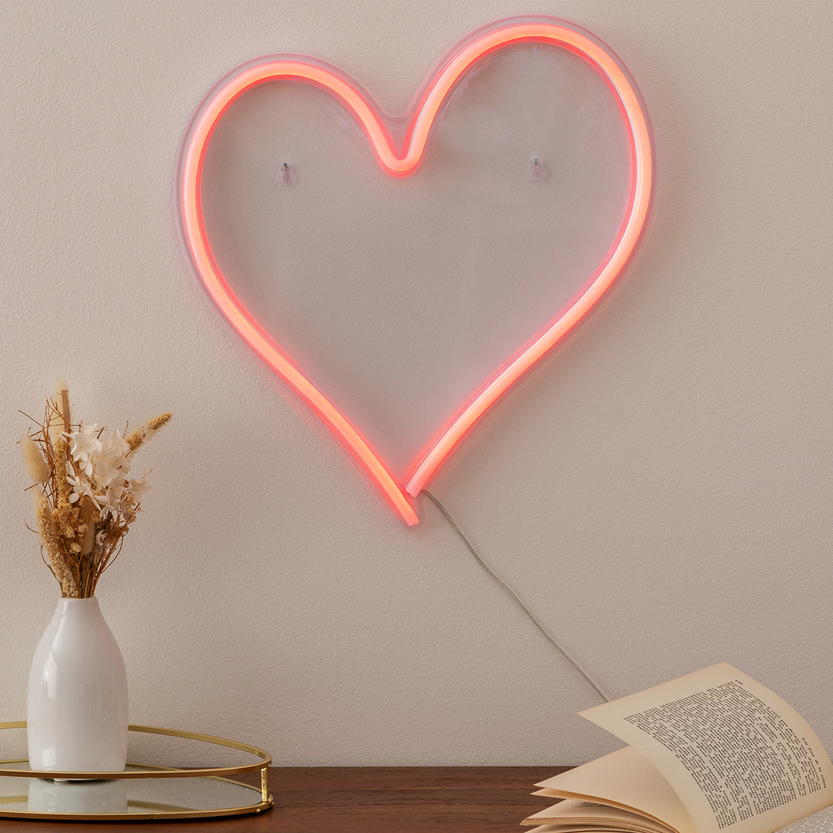 Διακοσμητικό Φωτιστικό Τοίχου LED Με USB A-S Heart 205963