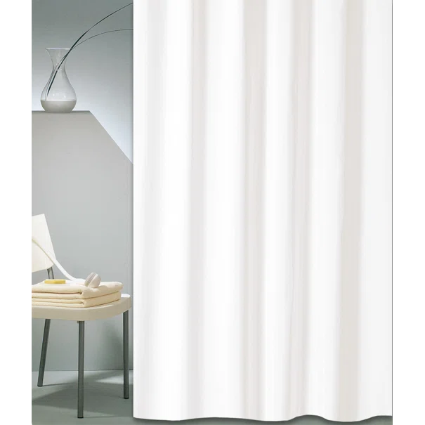 Κουρτίνα Μπάνιου (180x200) Με Κρίκους San Lorentzo Solid White